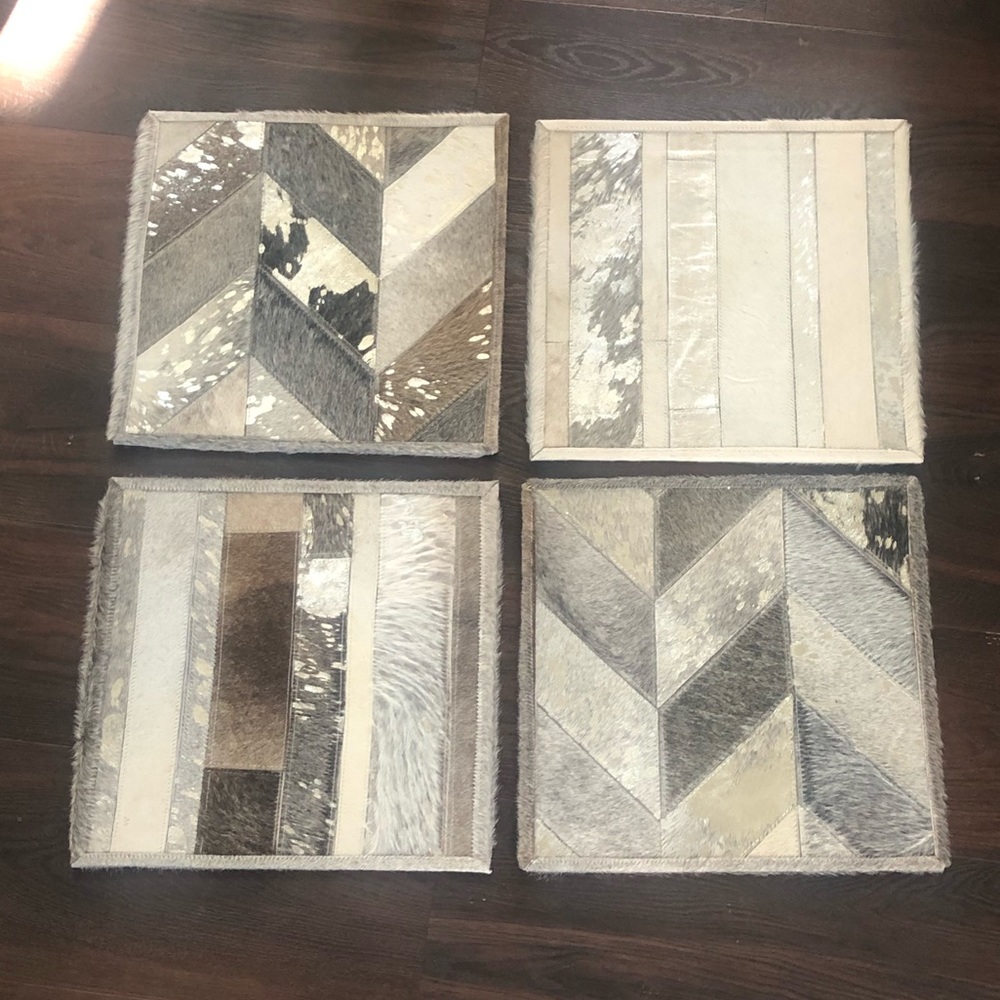 4 Rustic Chic Place Mats 15”x15”